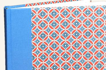 Modern photo album "Toni", photo album blue red